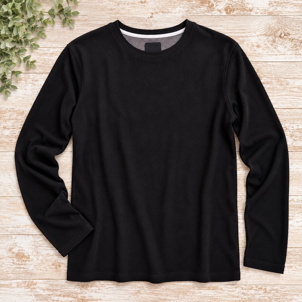 NOMAD Men's Performance Long Sleeve Crewneck Shirt Black Size Medium